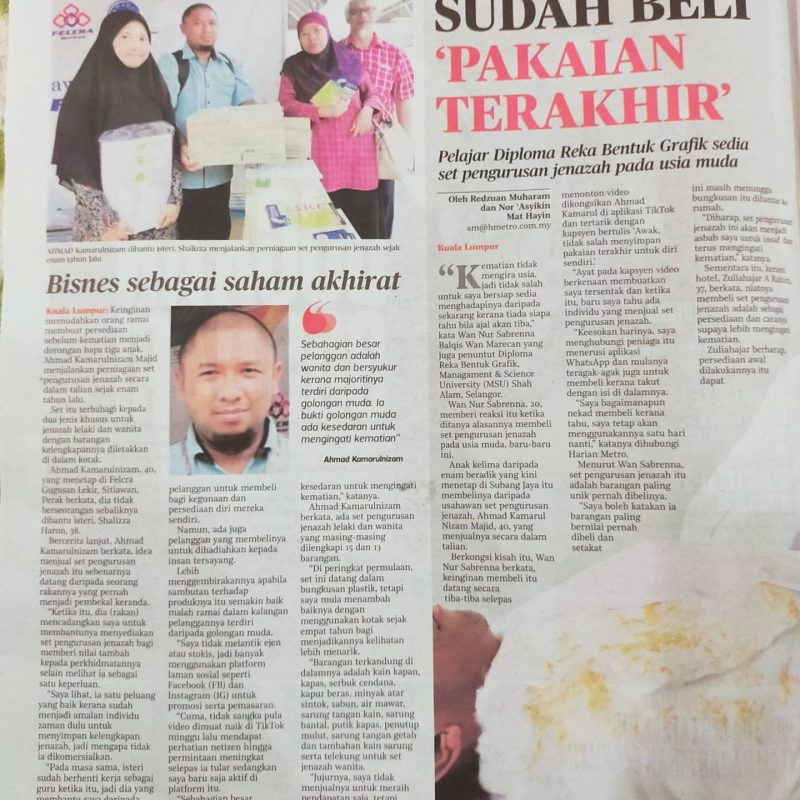 keratan akhbar set jenazah page 1